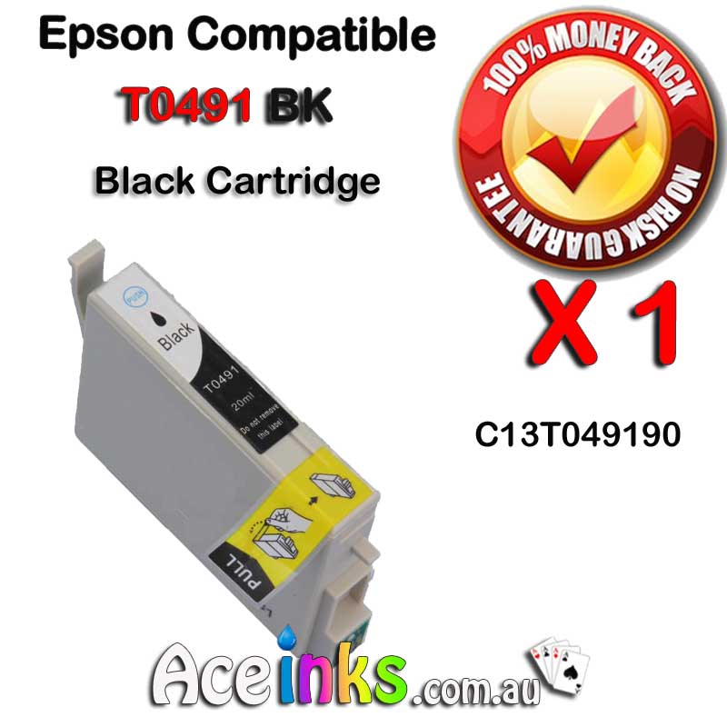 Compatible EPSON T0491 BLACK SINGLE